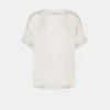 Blusa Alonso In Seta Unita - Crema