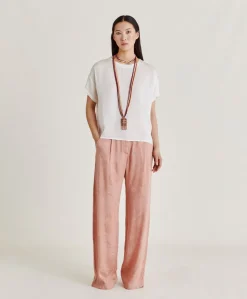 Blusa Curacao In Acetato Seta - Panna