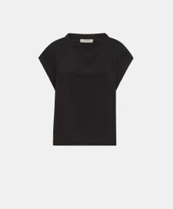 Blusa Curacao In Acetato Seta - Nero
