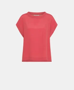 Blusa Curacao In Acetato Seta - Amaranto