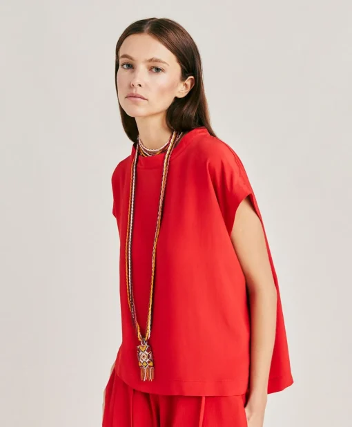 Blusa Curacao In Acetato Seta - Azalea