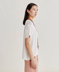 Blusa Curacao In Acetato Seta - Panna