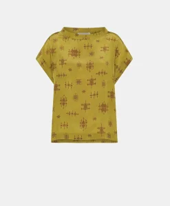 Blusa Curacao In Crepe De Chine - Lime/Vino