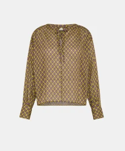 Blusa Gipsofilia In Voile Di Cotone Stampato - Olio