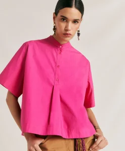 Blusa Mialli In Popeline - Fucsia