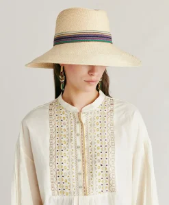 Blusa Raphael Con Voile Di Cotone Ricamato - Panna