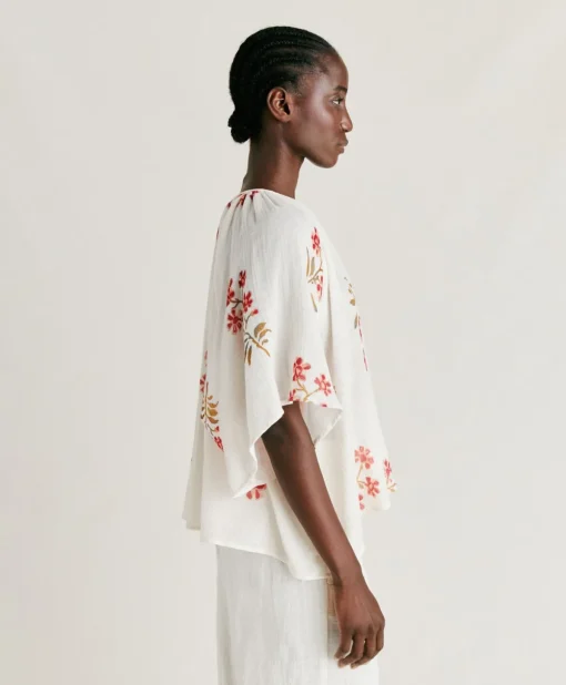 Blusa Tarida In Garza - Panna/Amarena