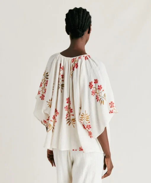 Blusa Tarida In Garza - Panna/Amarena