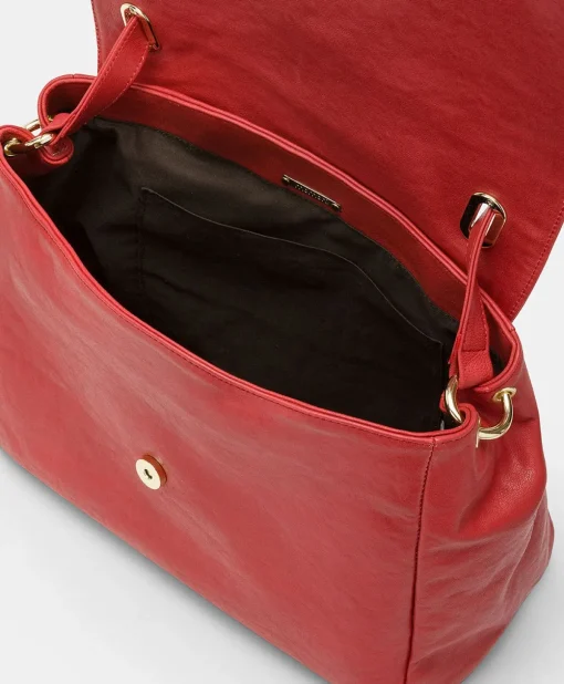 Borsa Flore Bag In Pelle - Rosso