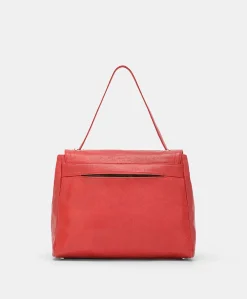 Borsa Flore Bag In Pelle - Rosso