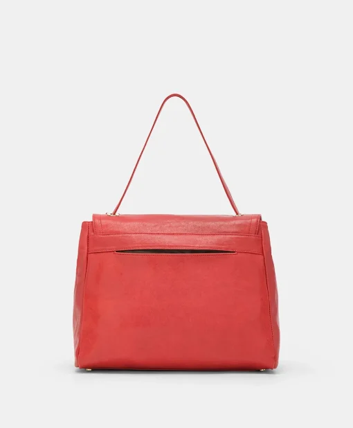 Borsa Flore Bag In Pelle - Rosso