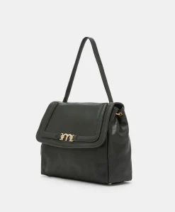 Borsa Flore In Pelle - Nero