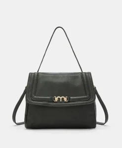 Borsa Flore In Pelle - Nero