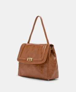 Borsa Flore In Pelle Naplack - Bruciato
