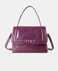 Borsa Flore In Pelle Naplack - Mirtillo