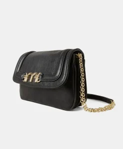 Borsa Mimi Flore In Pelle - Nero