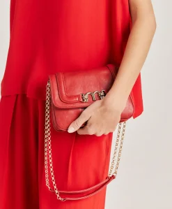 Borsa Mimi Flore In Pelle - Rouge