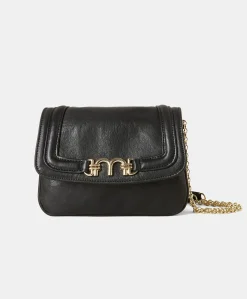 Borsa Mimi Flore In Pelle - Nero