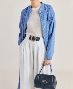 Borsa Petit Flore In Pelle - Blu