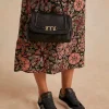Borsa Petit Flore In Pelle - Nero