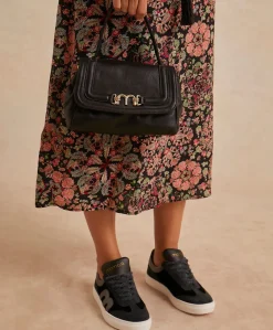 Borsa Petit Flore In Pelle - Nero