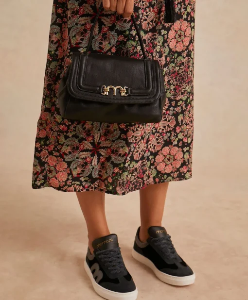 Borsa Petit Flore In Pelle - Nero