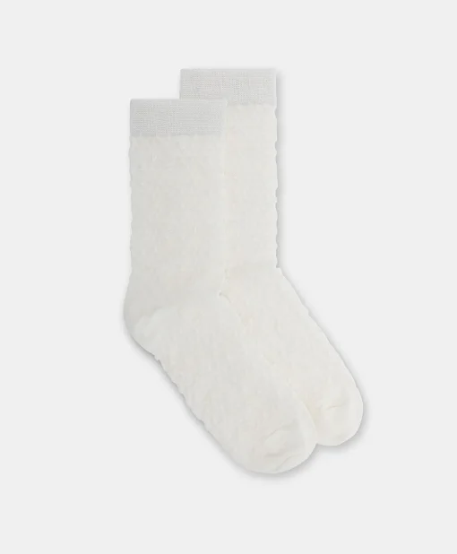 Calzini Sal Con Logo Jacquard - Bianco