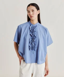 Camica Berenice Con Voile Di Cotone - Polveroso