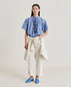 Camica Berenice Con Voile Di Cotone - Polveroso
