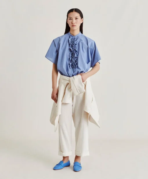 Camica Berenice Con Voile Di Cotone - Polveroso