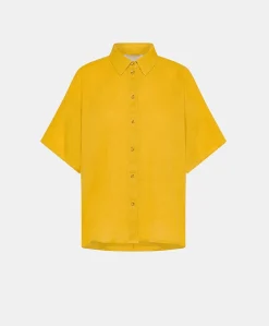 Camica Elafonissi In Lino - Giallo Sole