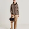 Camicia Arles In Twill Di Seta - Nero Multicolor