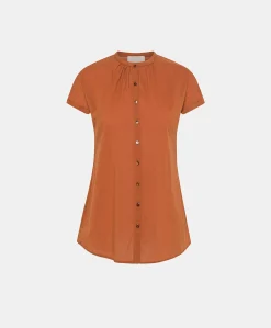Camicia Artora Con Voile Di Cotone - Coccio
