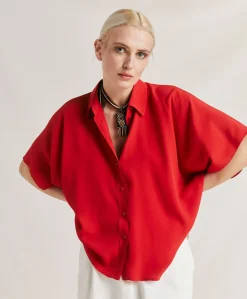 Camicia Brooklyn In Acetato Seta - Azalea