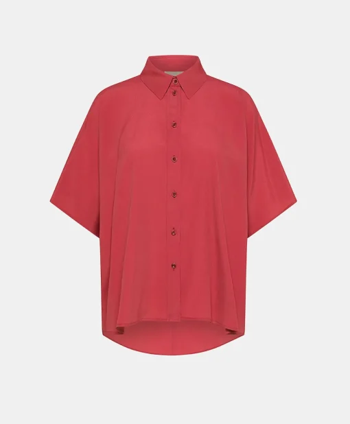 Camicia Brooklyn In Acetato Seta - Amaranto
