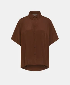 Camicia Brooklyn In Acetato Seta - Cioccolato