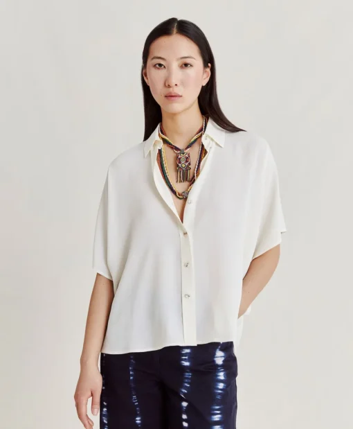Camicia Brooklyn In Acetato Seta - Panna