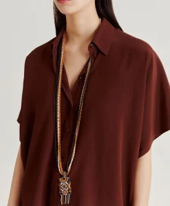 Camicia Brooklyn In Acetato Seta - Cioccolato