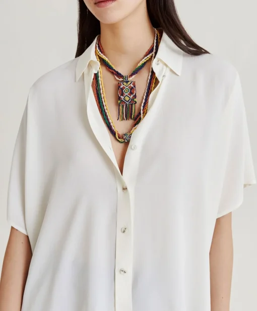 Camicia Brooklyn In Acetato Seta - Panna