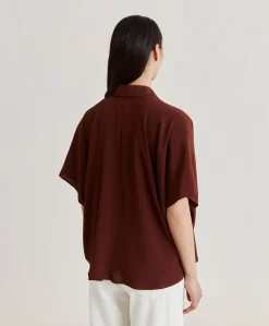 Camicia Brooklyn In Acetato Seta - Cioccolato