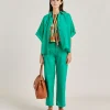 Camicia Brooklyn In Cupro Jacquard - Smeraldo