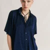 Camicia Brooklyn In Jersey Lurex - Bluette