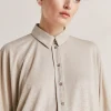 Camicia Brooklyn In Jersey Lurex - Sabbia