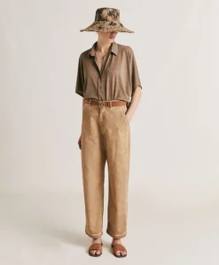 Camicia Brooklyn In Jersey Lurex - Fango