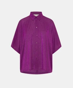 Camicia Brooklyn In Jersey Lurex - Ciclamino