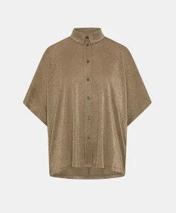 Camicia Brooklyn In Jersey Lurex - Fango