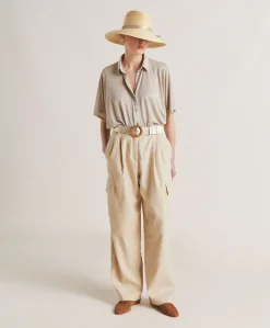 Camicia Brooklyn In Jersey Lurex - Sabbia
