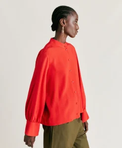Camicia Franklin In Acetato Seta - Azalea