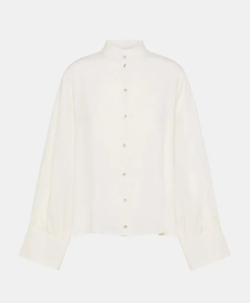 Camicia Franklin In Acetato Seta - Panna
