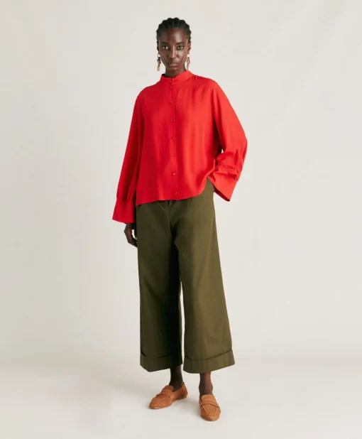 Camicia Franklin In Acetato Seta - Azalea